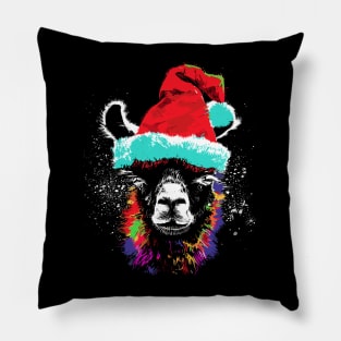 Santa Alpaca Llama Pillow