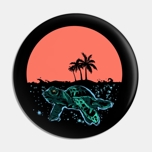 Summer Turtle Pin by pilipsjanuariusDesign