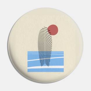 Surf Sunrise Print Pin