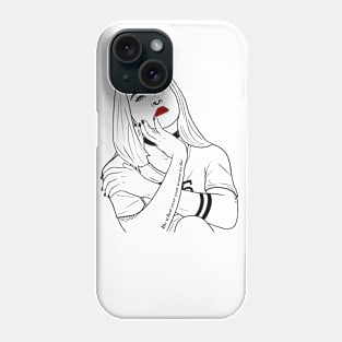 Frau mit Tattoo - Tattoo - Frau - Nasenring Phone Case