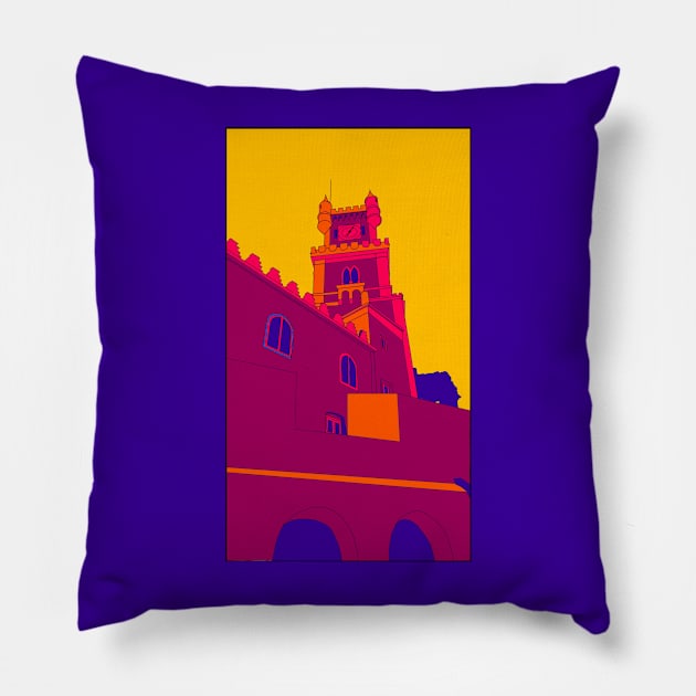 Palácio da Pena - Hot Summer Pillow by InfiniTrevo