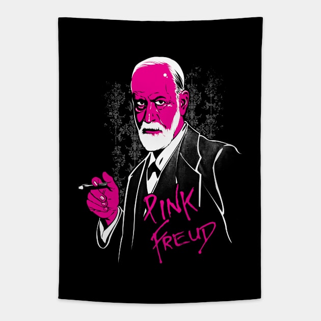 Pink Freud Tapestry by dracoimagem