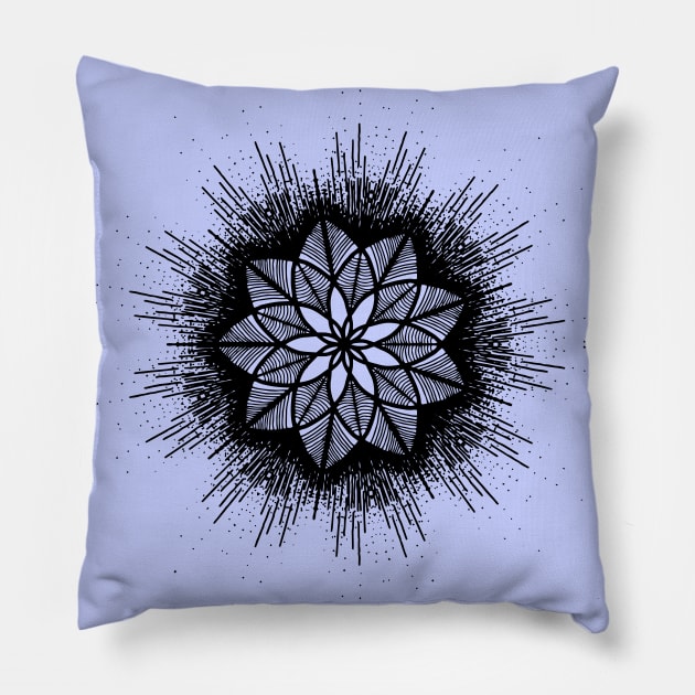 Beautiful Star Mandala Graphic Art GC-013 Pillow by GraphicCharms