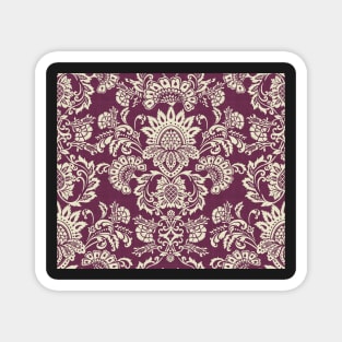 Damask vintage violet Magnet