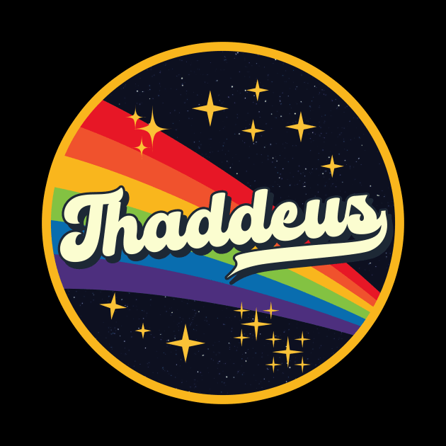 Thaddeus // Rainbow In Space Vintage Style by LMW Art