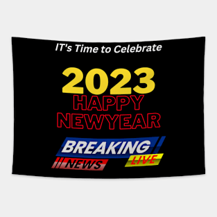 2023 New Year Celebration, Happy New Year 2023,breaking News Tapestry