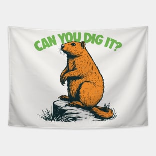 Can You Dig It?  Cute Gopher Design Tapestry