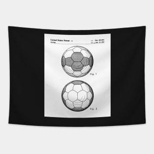 Soccer Ball Patent - Soccer Player Team Coach Art - White Tapestry