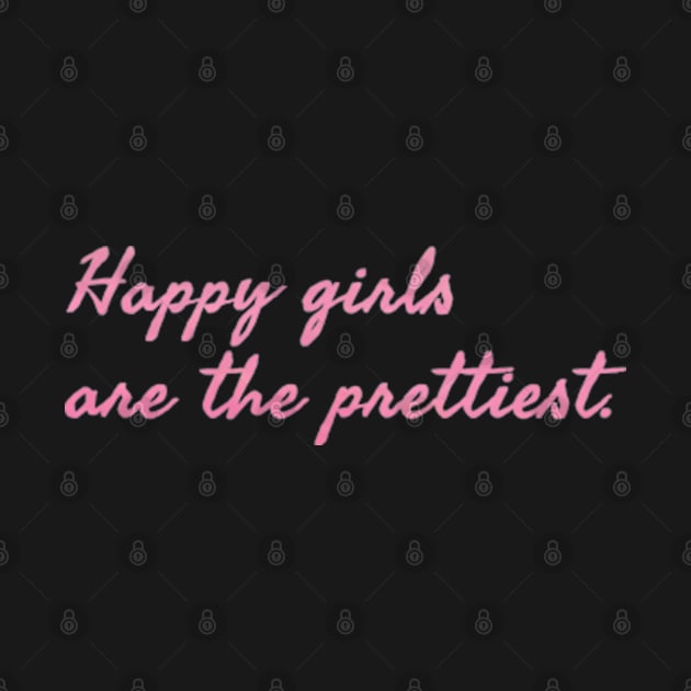 Happy Girls Are The Prettiest Girly Audrey Hepburn Quote by  hal mafhoum?