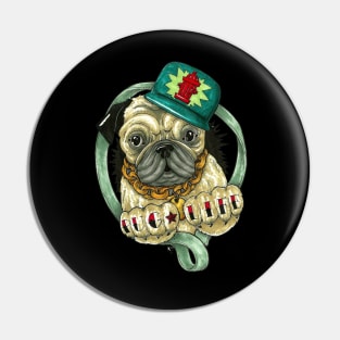 Pug Life - Cool Funny Design For Dog Lovers, Pug Fans, Cute Pug Gift Pin