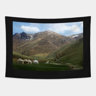 Yurts in Kyrgyzstan Tapestry