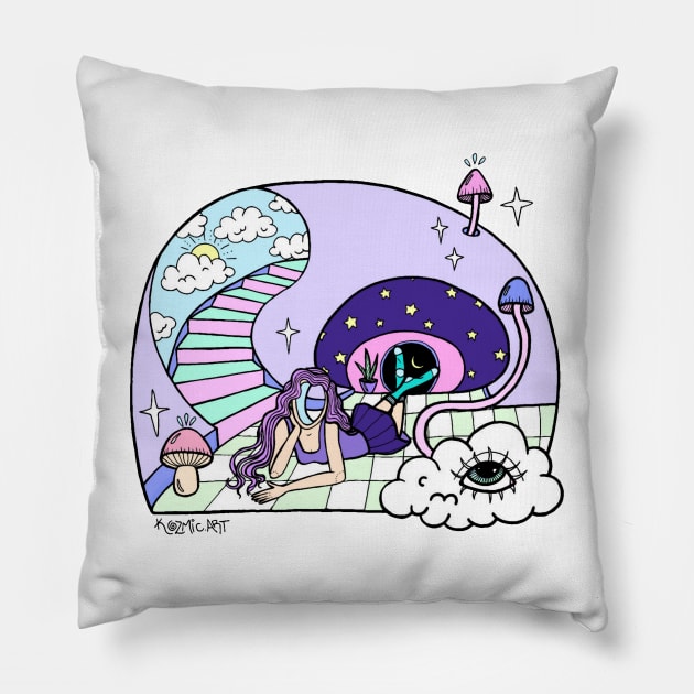 Dream Girl Pillow by Kozmic Art