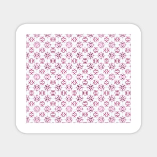 Pink and White Frame Tile Magnet