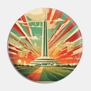 Brasilia Brazil Vintage Tourism Travel Poster Pin