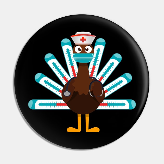 Thanksgiving nurse turkey Pin by Flipodesigner