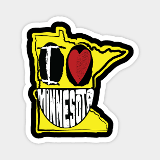 I Love Minnesota Smiling Happy Face Magnet