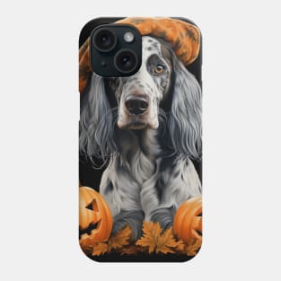 Grey English setter spaniel Halloween Phone Case