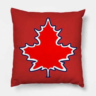 Blue red leaf Pillow