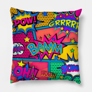 Girly Comic Book Geek Chic Style Pillow