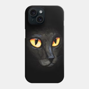 Black cat's eyes Phone Case