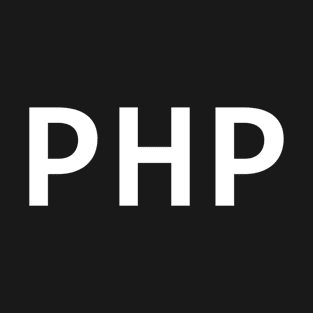 PHP programing language simple white logo T-Shirt