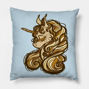 Latte Unicorn Pillow