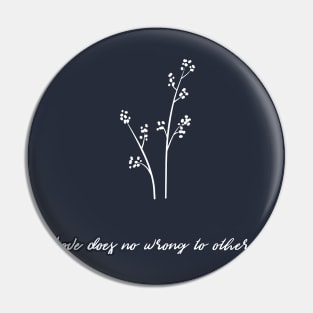 Love - Floral Christian Design Pin