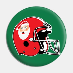 Surprised Santa Football helmet Pin