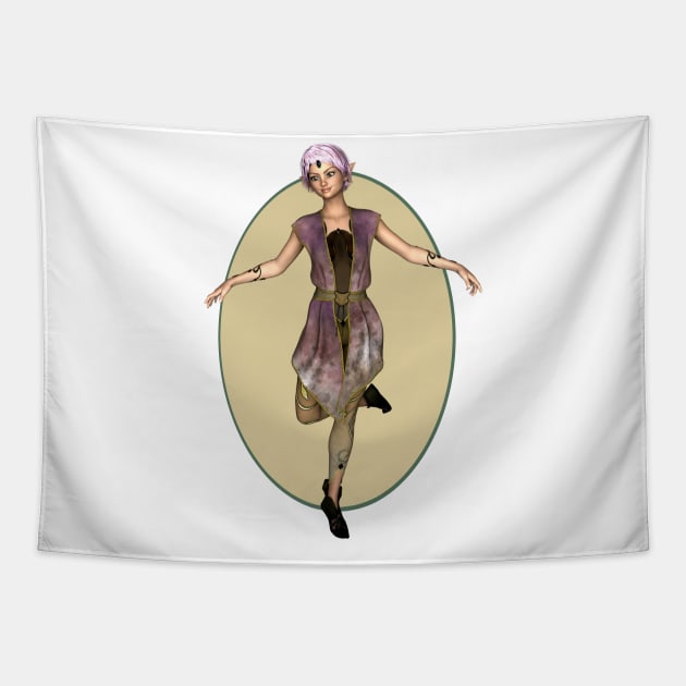 I am happy elf fairy faerie dancing Tapestry by Fantasyart123