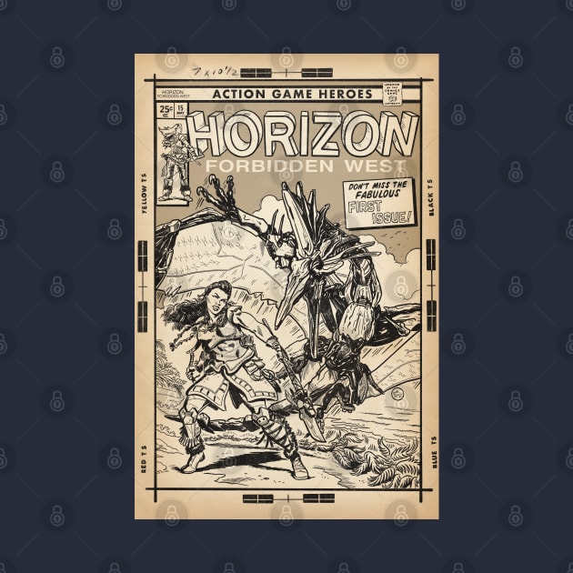 Horizon Forbidden West - Comic cover line art fan art by MarkScicluna