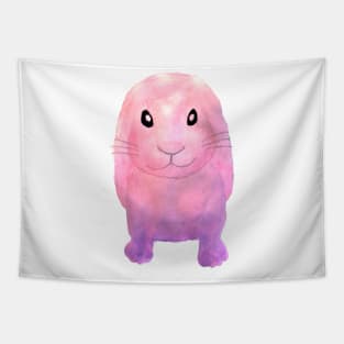 cute watercolor bunny sweet watercolour pink purple rabbit Tapestry