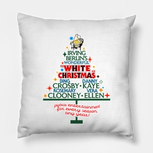 White Christmas Movie Tree Pillow