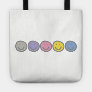 Enlightenment Smiles Five Smiley Face Drawings Tote