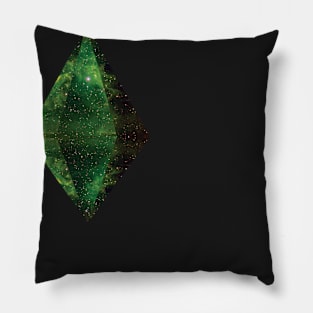 Ethereum Green stone logo Pillow