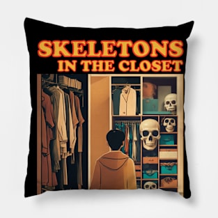 Skeletons in the Closet Pillow