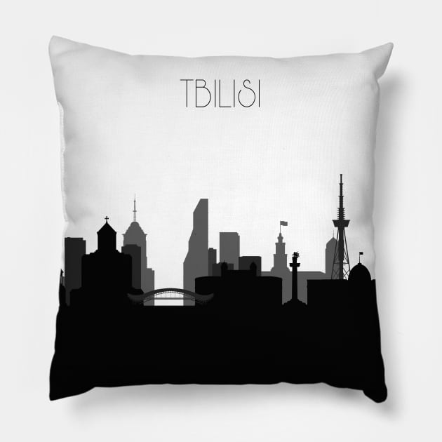 Tbilisi Skyline Pillow by inspirowl