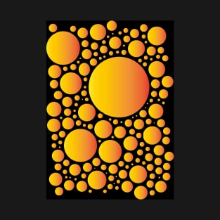 Orange bubble pattern T-Shirt