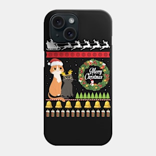 Cats Noel Costume Dance Together Merry Christmas Ugly Sweat Phone Case