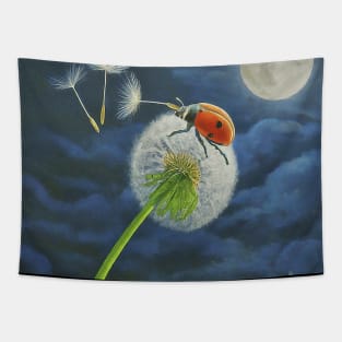 Moonlight Ladybug Beetle Tapestry