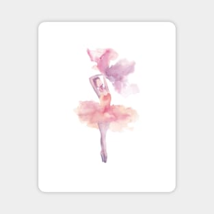 Pink And Yellow Ballerina Magnet