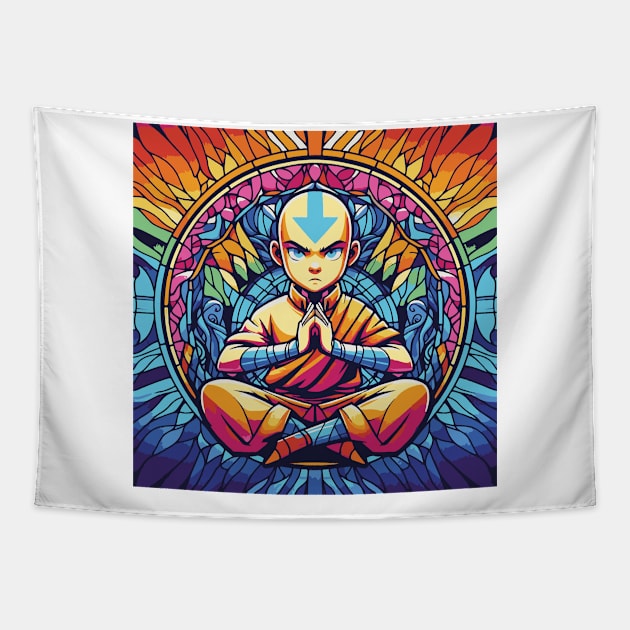 aang as the last air bender in battle position Tapestry by whatyouareisbeautiful