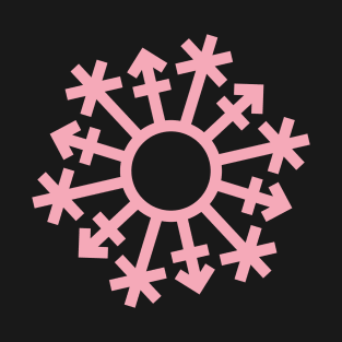Gender Snowflake - Pink - No Text T-Shirt