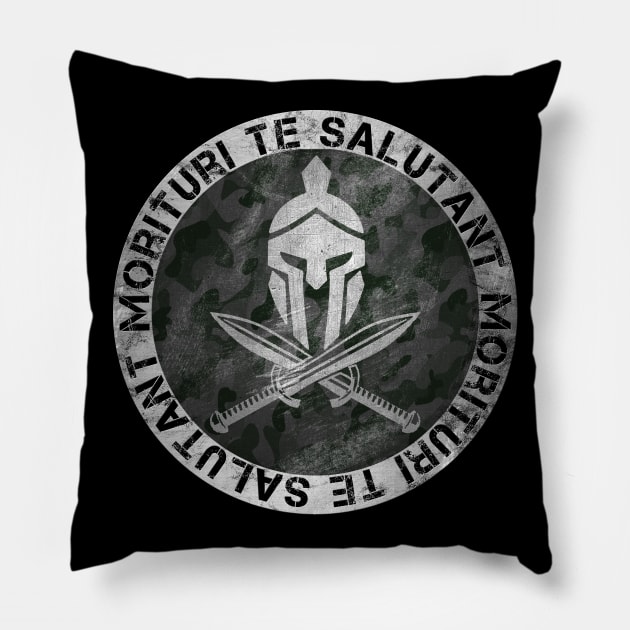 Roman Gladiator Helmet Warrior Pillow by Dojaja