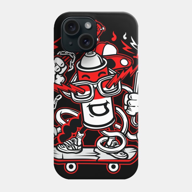 Skater Gangster Spray Paint Phone Case by LineXpressions