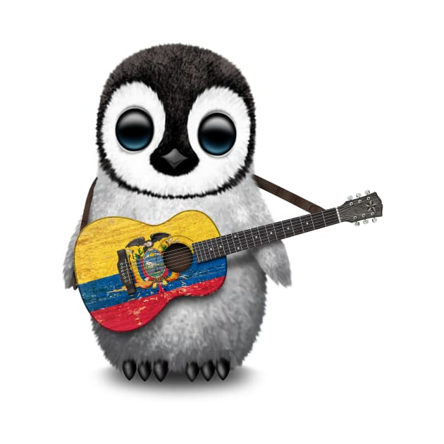 Baby Penguin Playing Ecuadorian Flag Guitar by jeffbartels