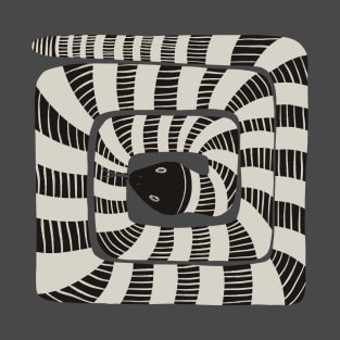 Fun Striped Abstract Snake T-Shirt