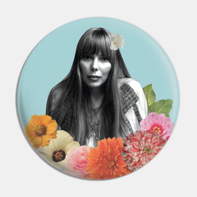 Joni Mitchell Collage Pin by luliga