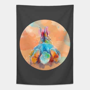 Bunny Butt Funny Illustration Tapestry