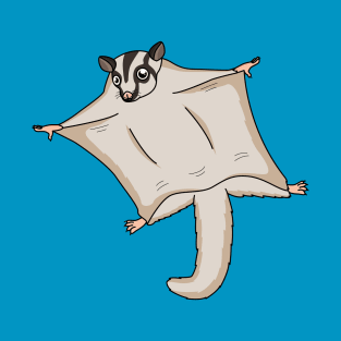 Cute flying sugar glider cartoon illustration T-Shirt