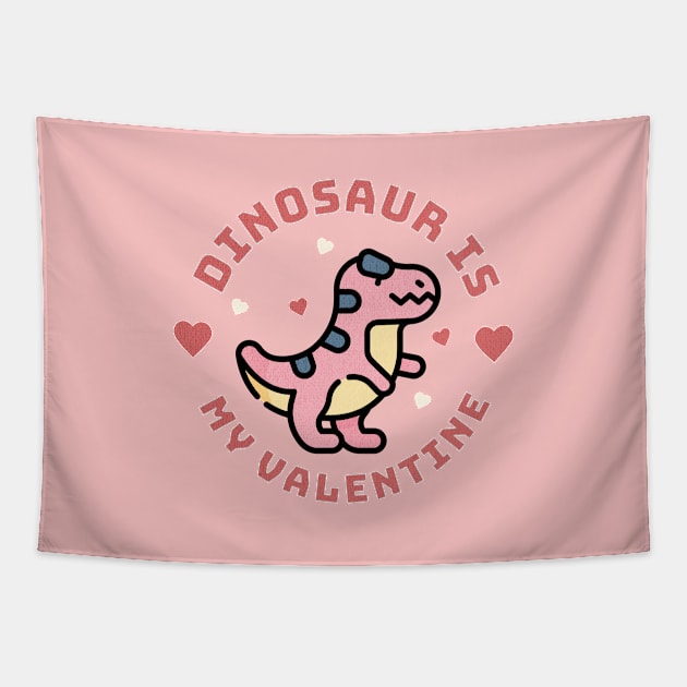 Valentine Dinosaur for Family Tapestry by TayaDesign